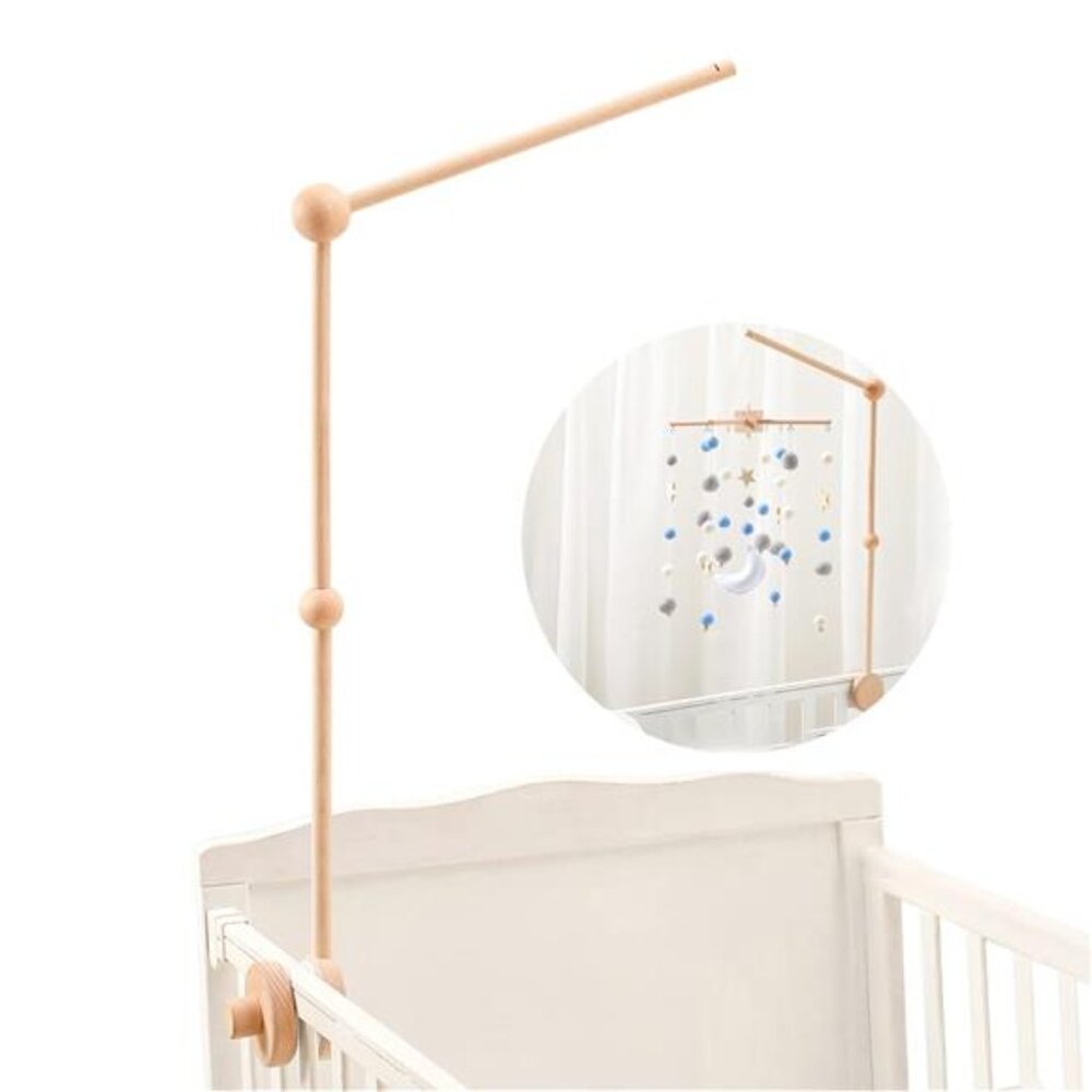 Baby Crib Mobile Arm - Wooden Baby Mobile Crib Holder for Mobile Hanging